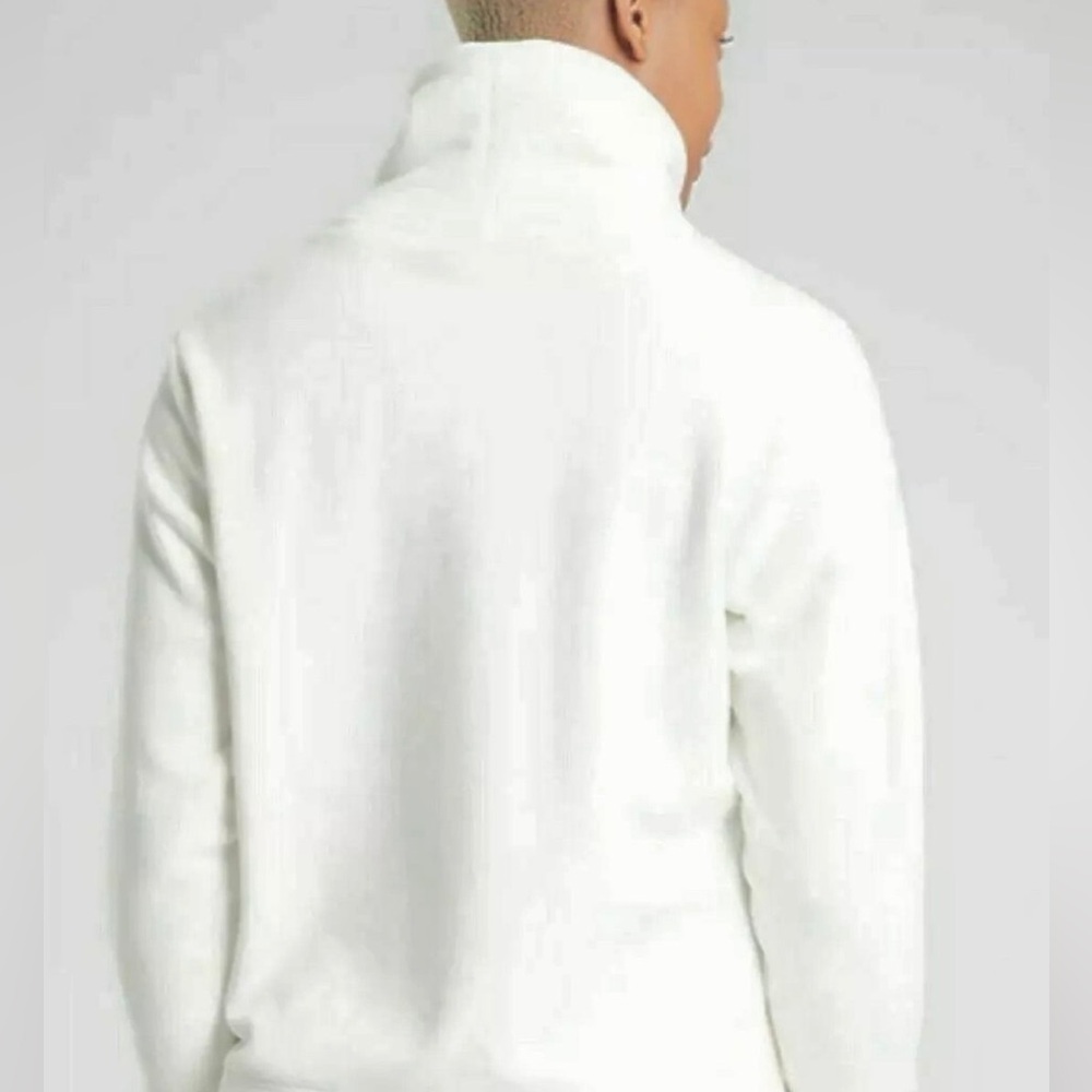 ATHLETA Double Cozy Karma Funnel Neck Sweatshirt, Sea Salt - Picture 3 of 5